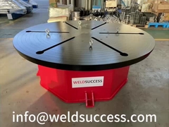 Table à tourner horizontale avec angle de rotation prédéfini par PLC et contrôle à écran tactile.